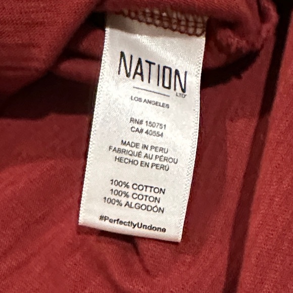 Nation LTD Deep Red Women's Blouse - Picture 7 of 7